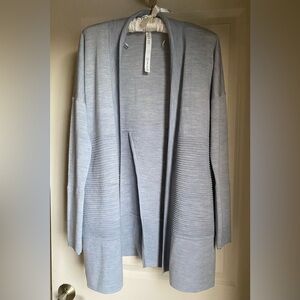 NWOT, Lululemon Sit In Lotus Wrap Cardigan, Size 4, Light Blue